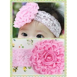 HA4042- BABY LACE STRETCHY HEAD BAND